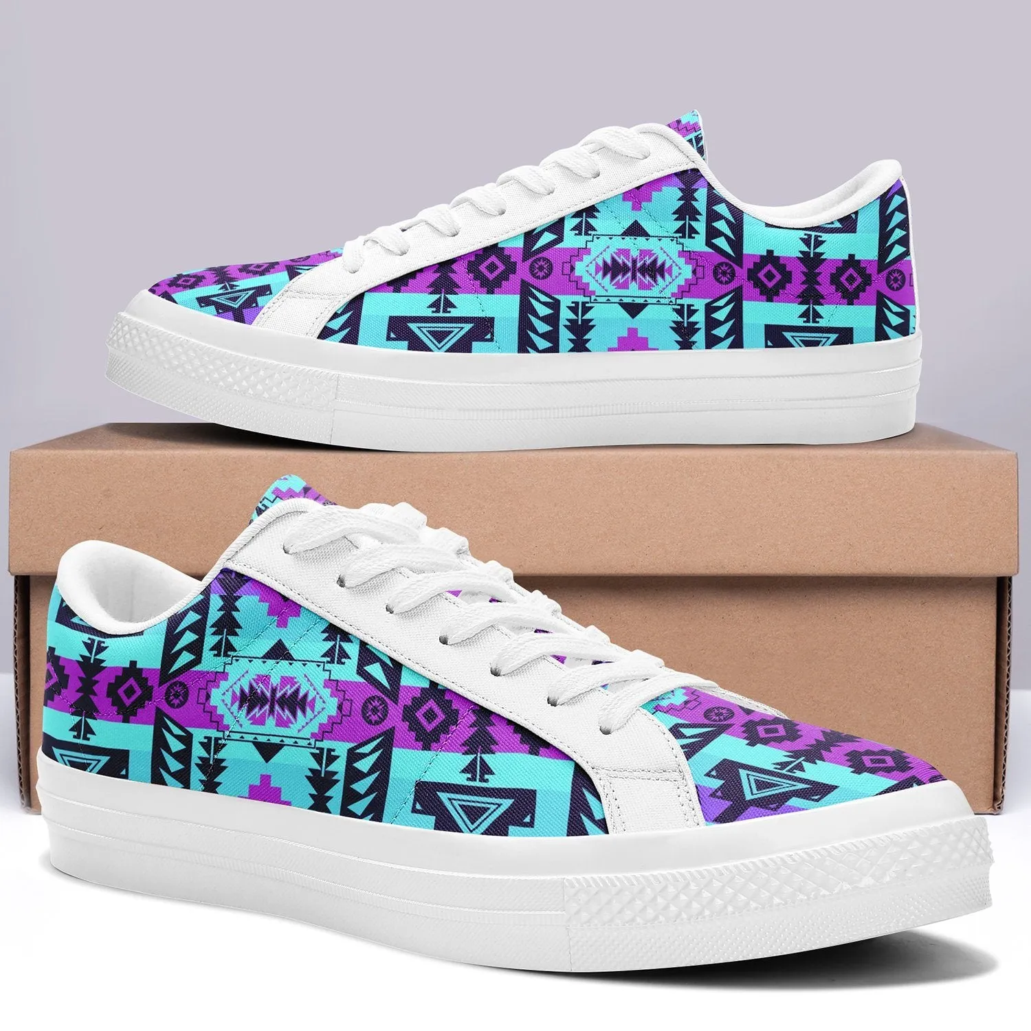 Chiefs Mountain Moon Shadow Aapisi Low Top Canvas Shoes White Sole