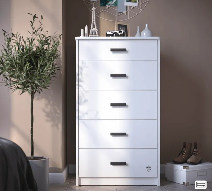 Cilek White Tall Dresser