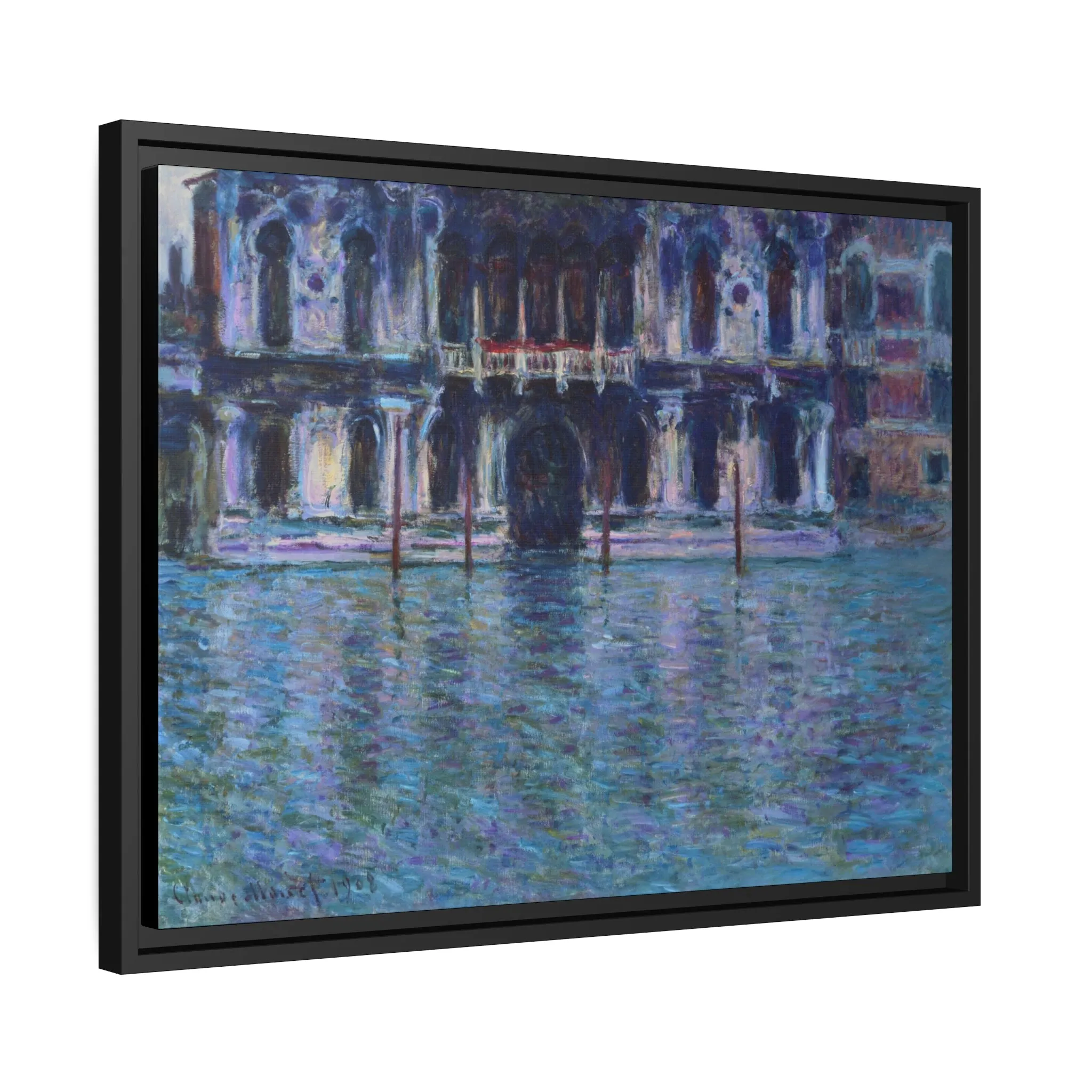 Claude Monet: "Le Palais Contarini" - Framed Canvas Reproduction