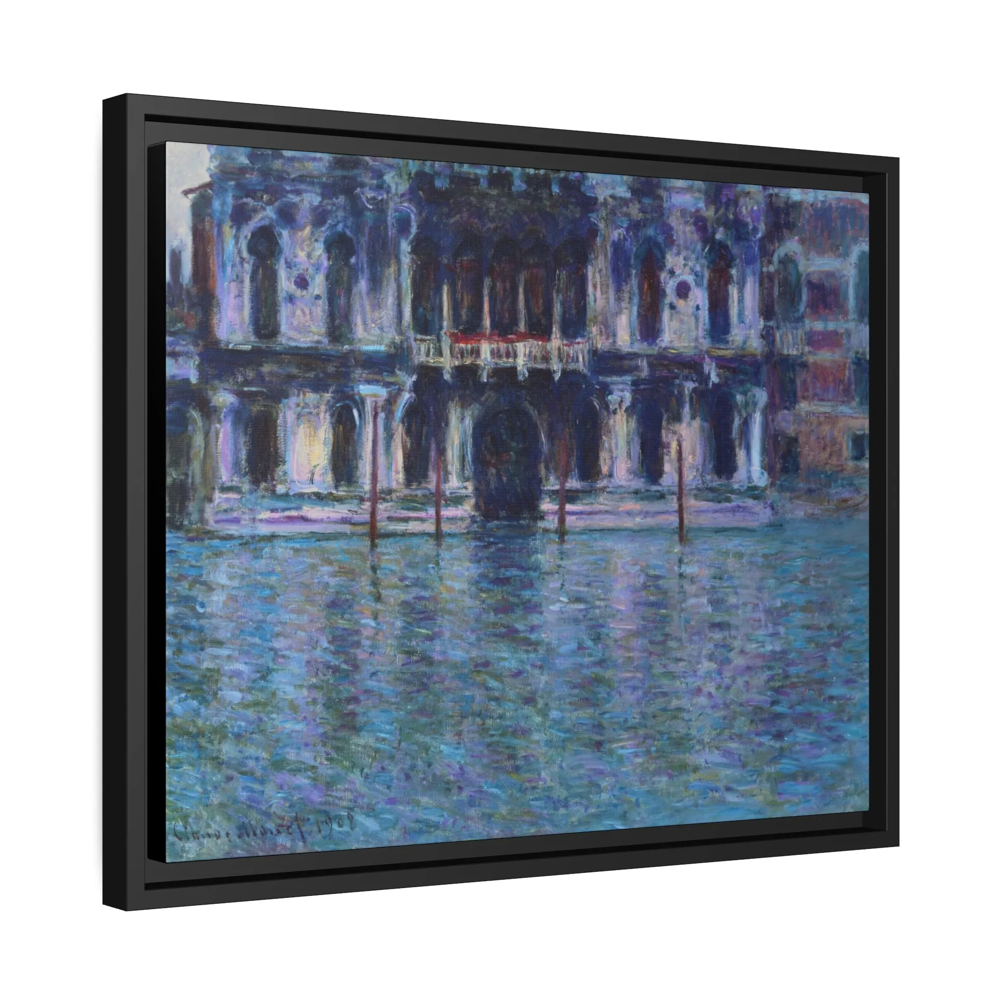 Claude Monet: "Le Palais Contarini" - Framed Canvas Reproduction