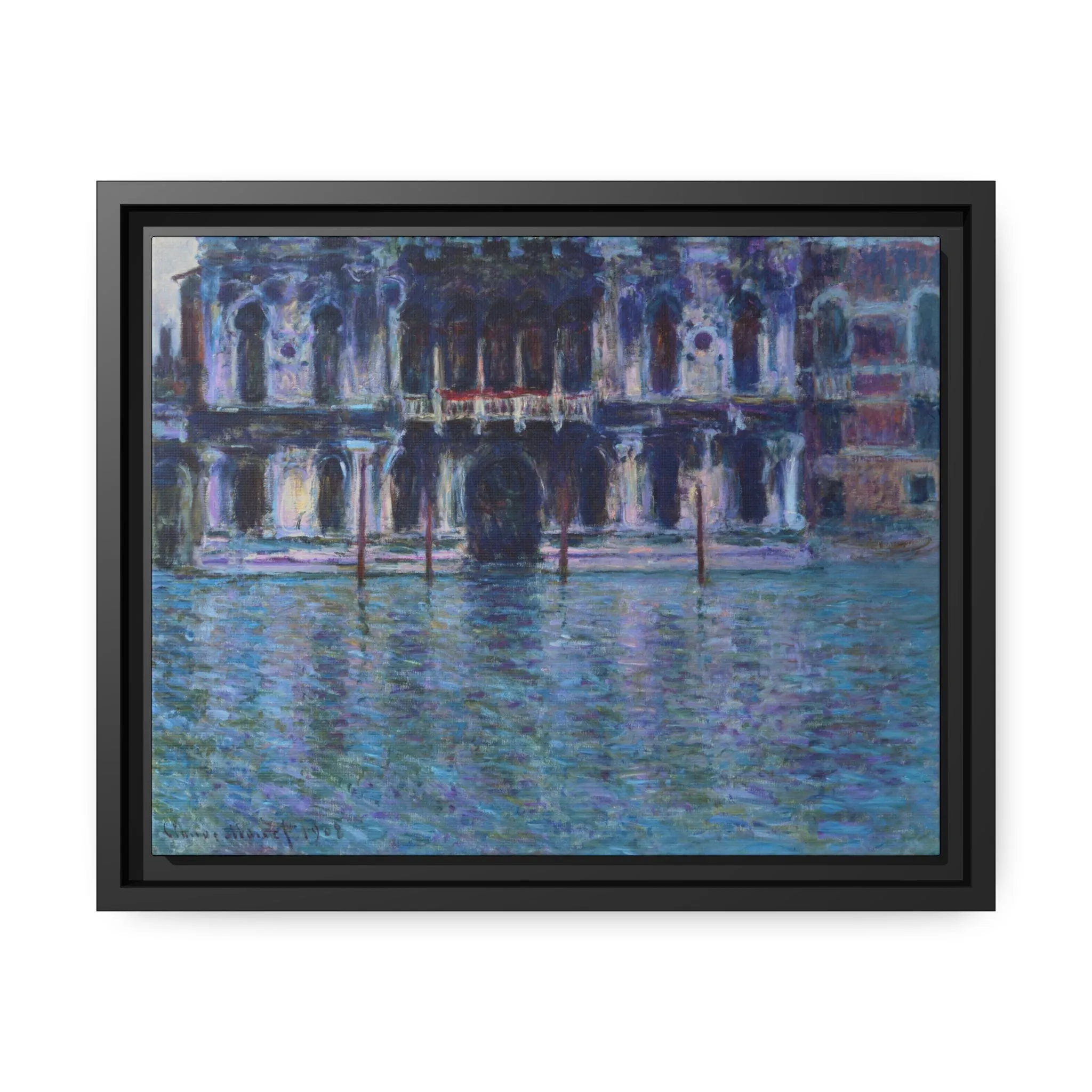 Claude Monet: "Le Palais Contarini" - Framed Canvas Reproduction