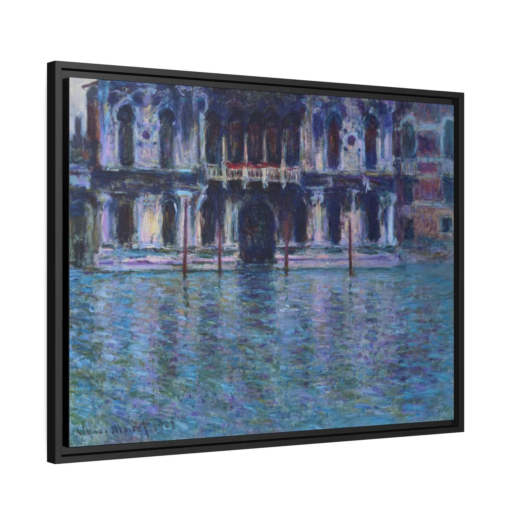 Claude Monet: "Le Palais Contarini" - Framed Canvas Reproduction