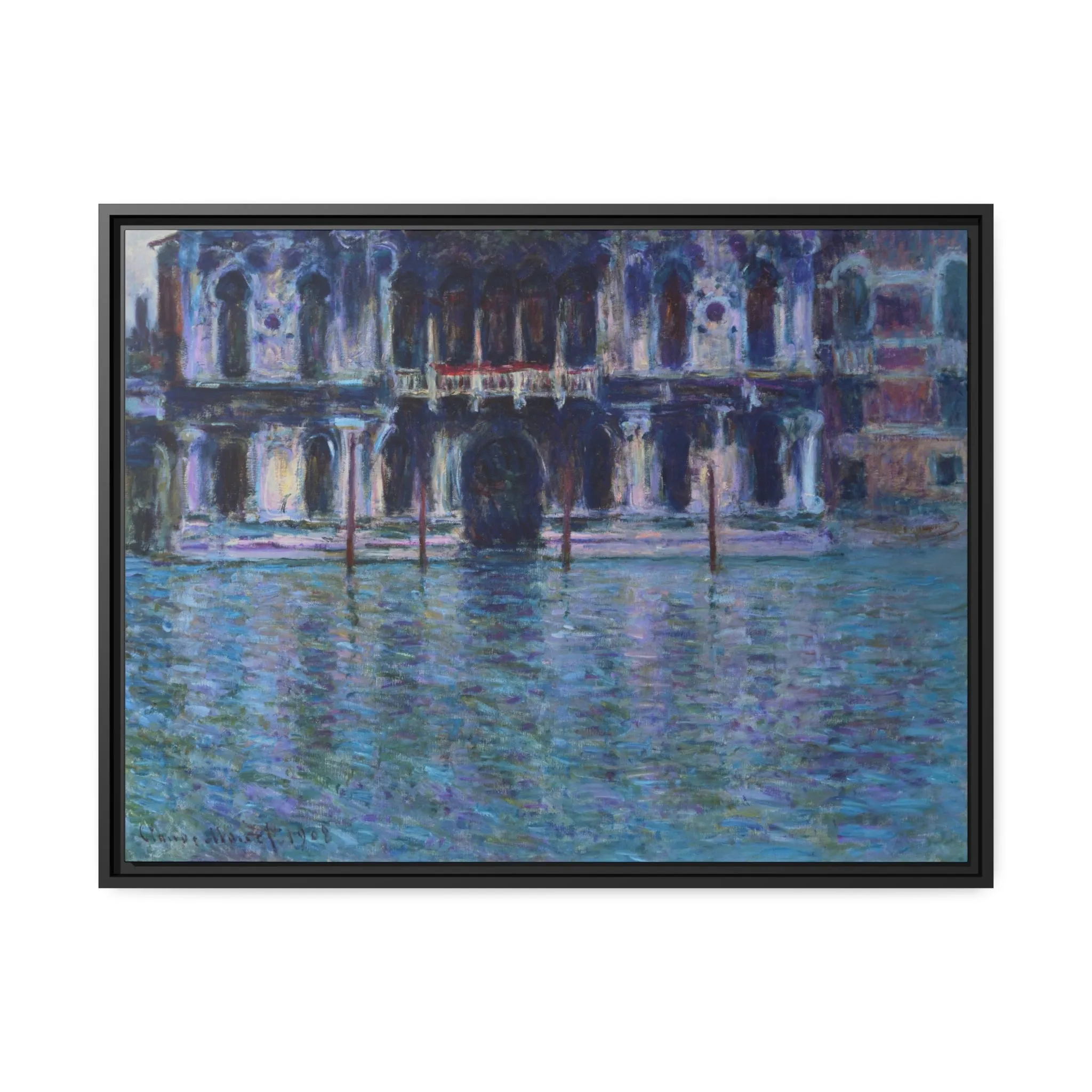 Claude Monet: "Le Palais Contarini" - Framed Canvas Reproduction