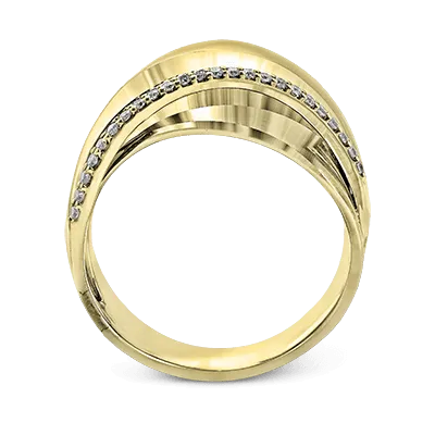 Clio Fashion Ring In 18k Gold With Diamonds