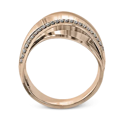 Clio Fashion Ring In 18k Gold With Diamonds