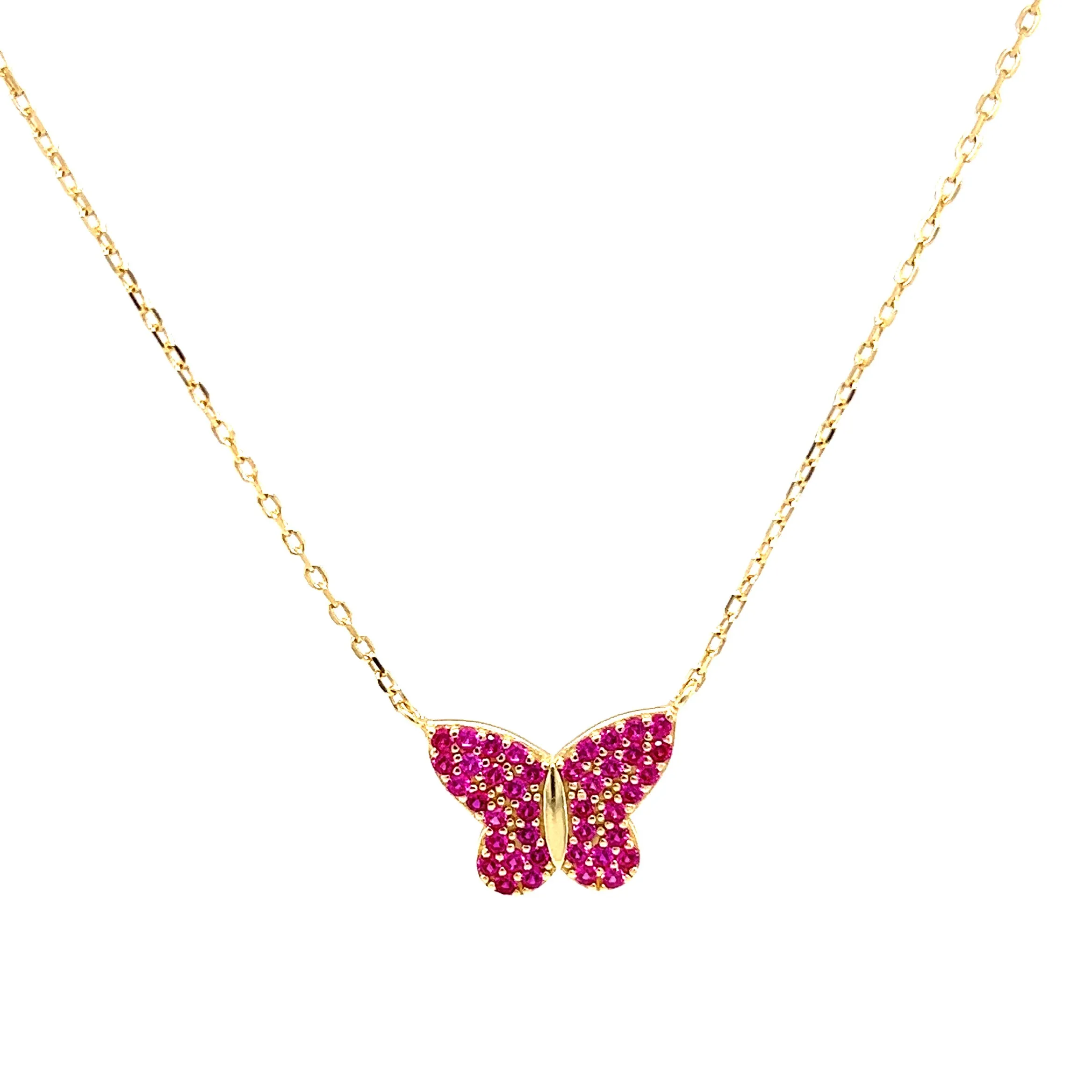 Colored Butterfly Necklace