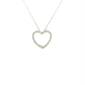 Diamond Open Heart Pendant