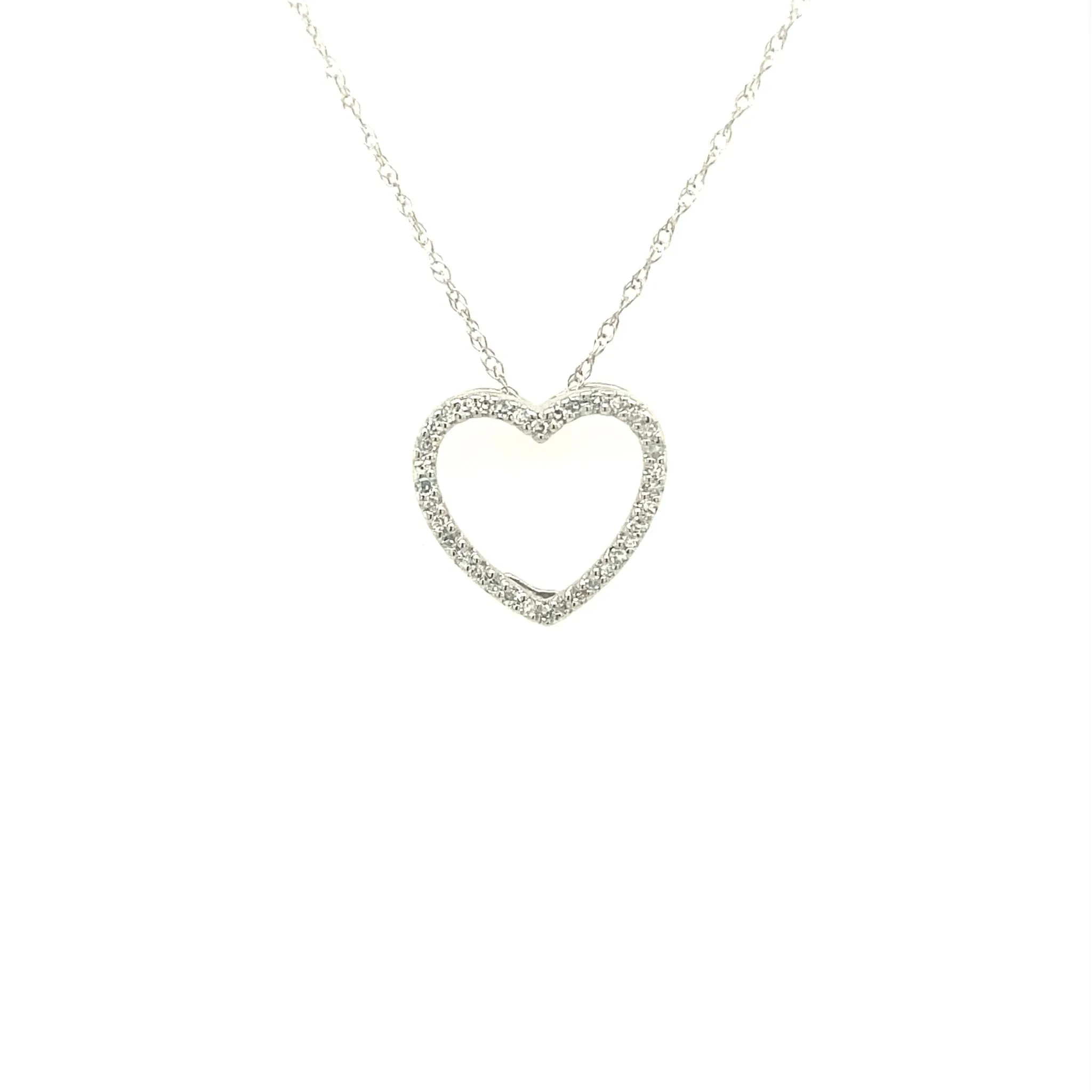 Diamond Open Heart Pendant