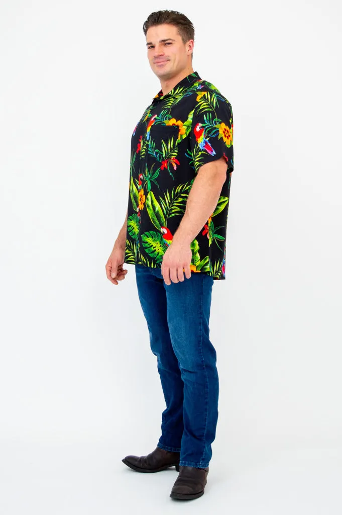 Dino Shirt, Parrot, Woven Bamboo