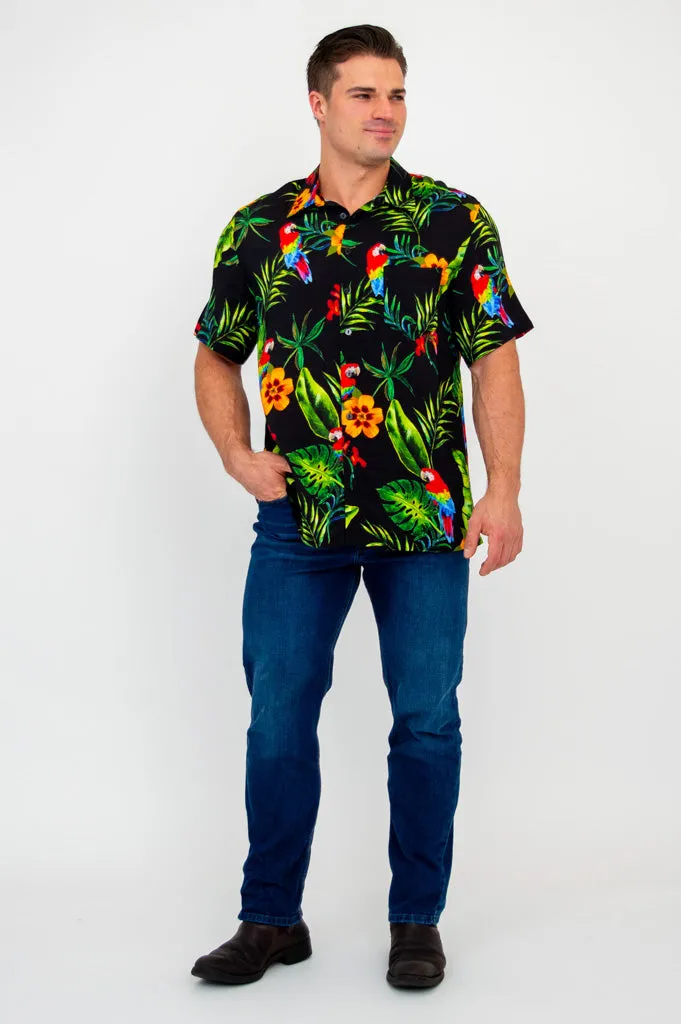 Dino Shirt, Parrot, Woven Bamboo