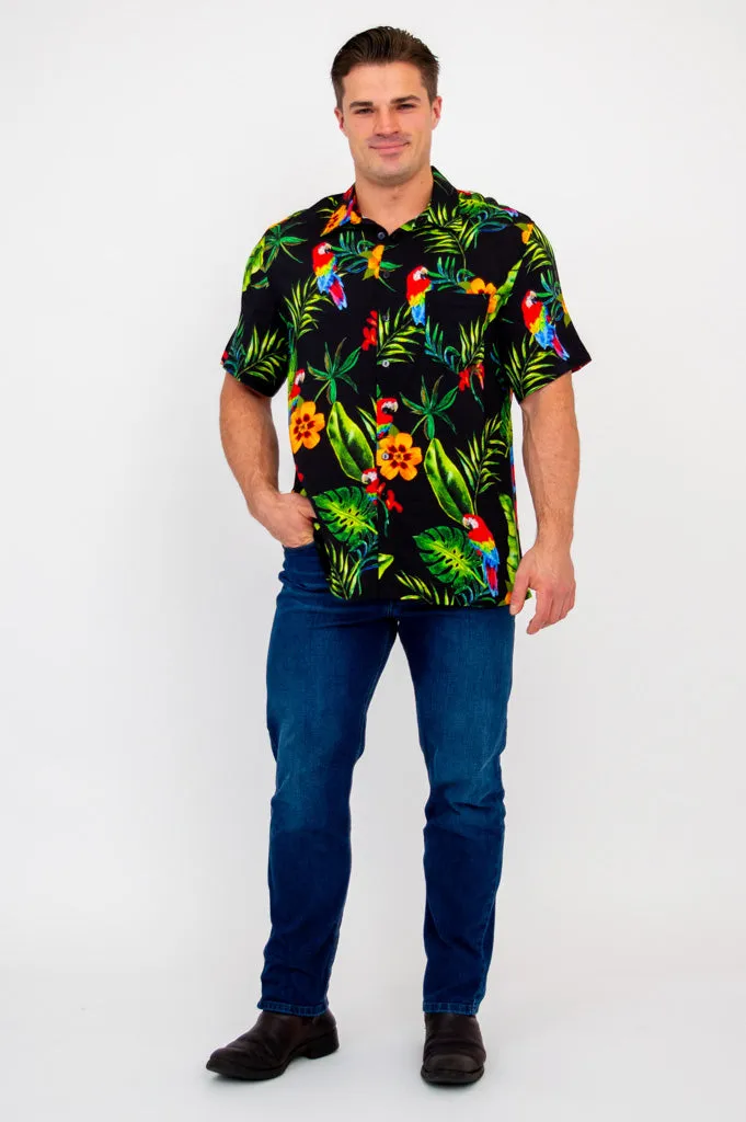 Dino Shirt, Parrot, Woven Bamboo