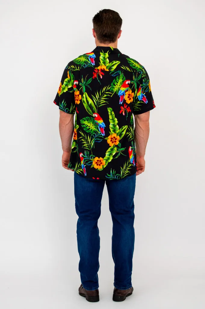 Dino Shirt, Parrot, Woven Bamboo