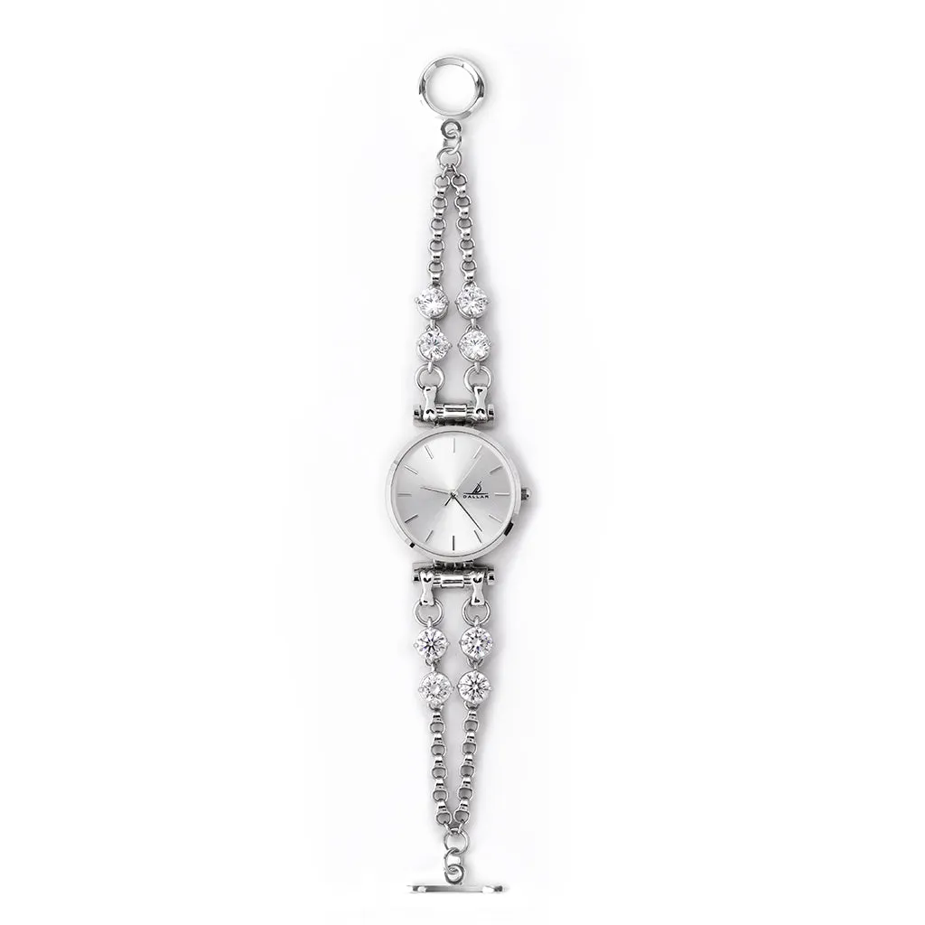 Double Mini Gems Watch [White gold]