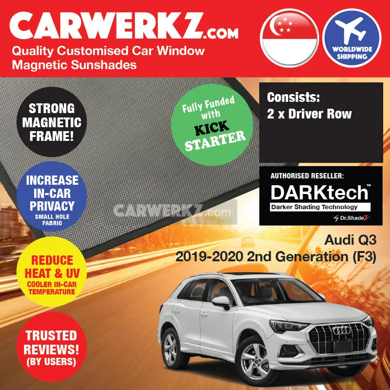 Dr Shadez DARKtech Audi Q3 2018-Current 2nd Generation (F3) Germany SUV Customised Window Magnetic Sunshades