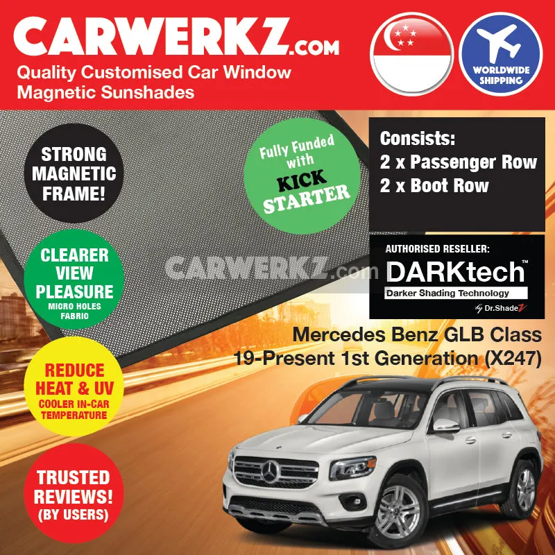 Dr Shadez Darktech Mercedes Benz GLB Class 2019-Current 1st Generation (X247) Germany SUV Customised Window Magnetic Sunshades