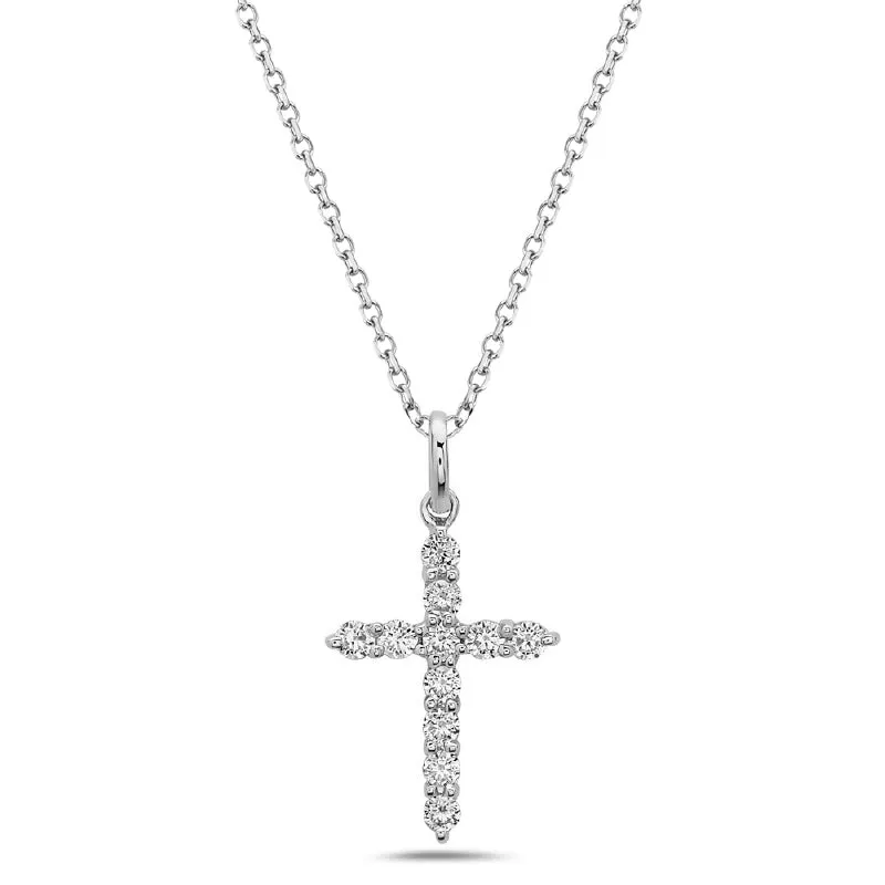 Eleven Round Diamond Cross