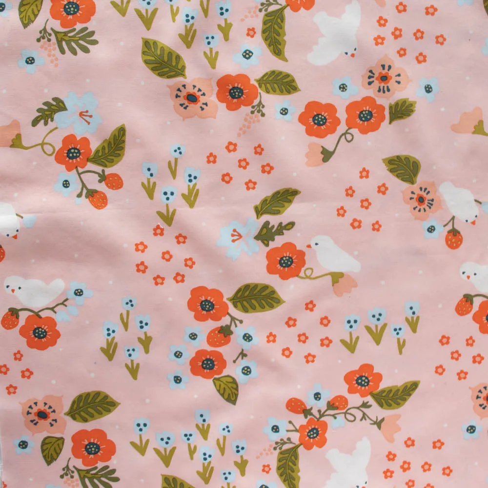 Feathered Friends Blush Organic Poplin