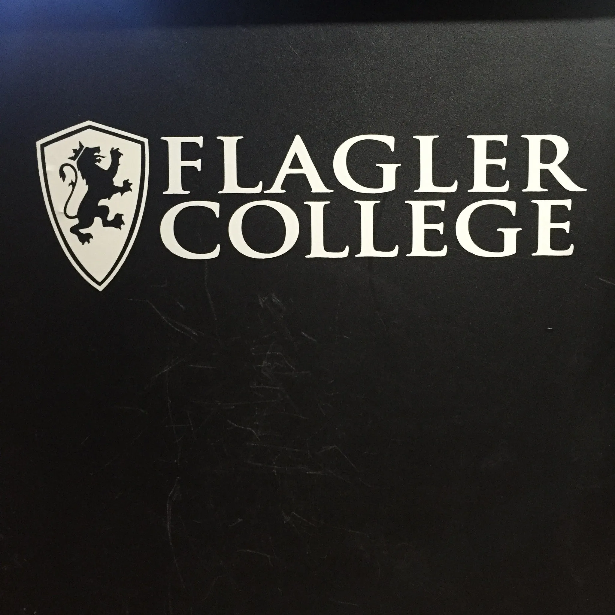 Flagler College White on White Decal