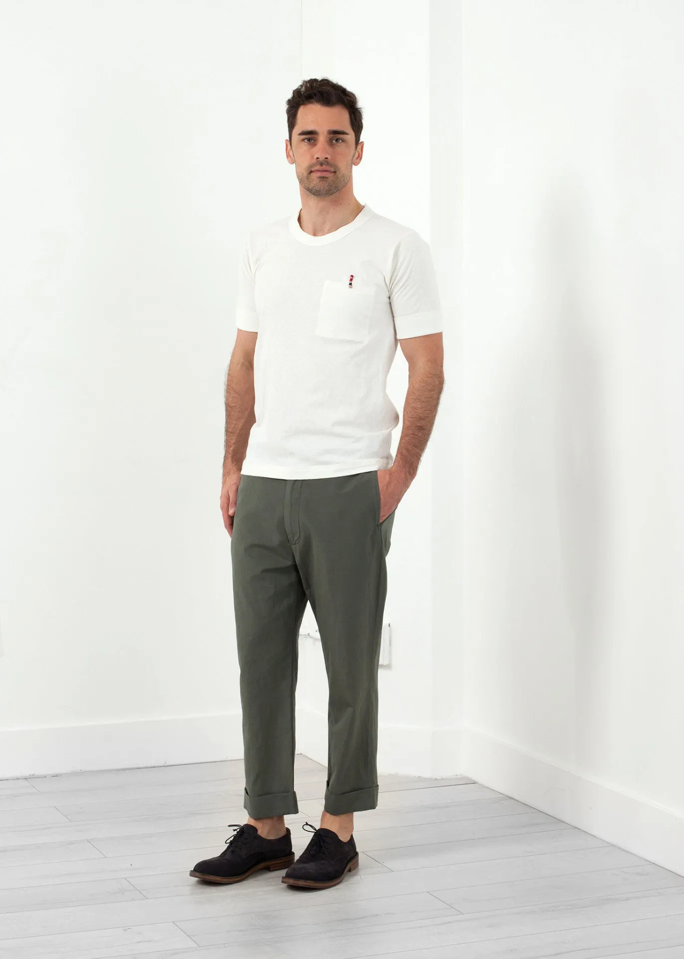 Flat Front Cuffed Trouser