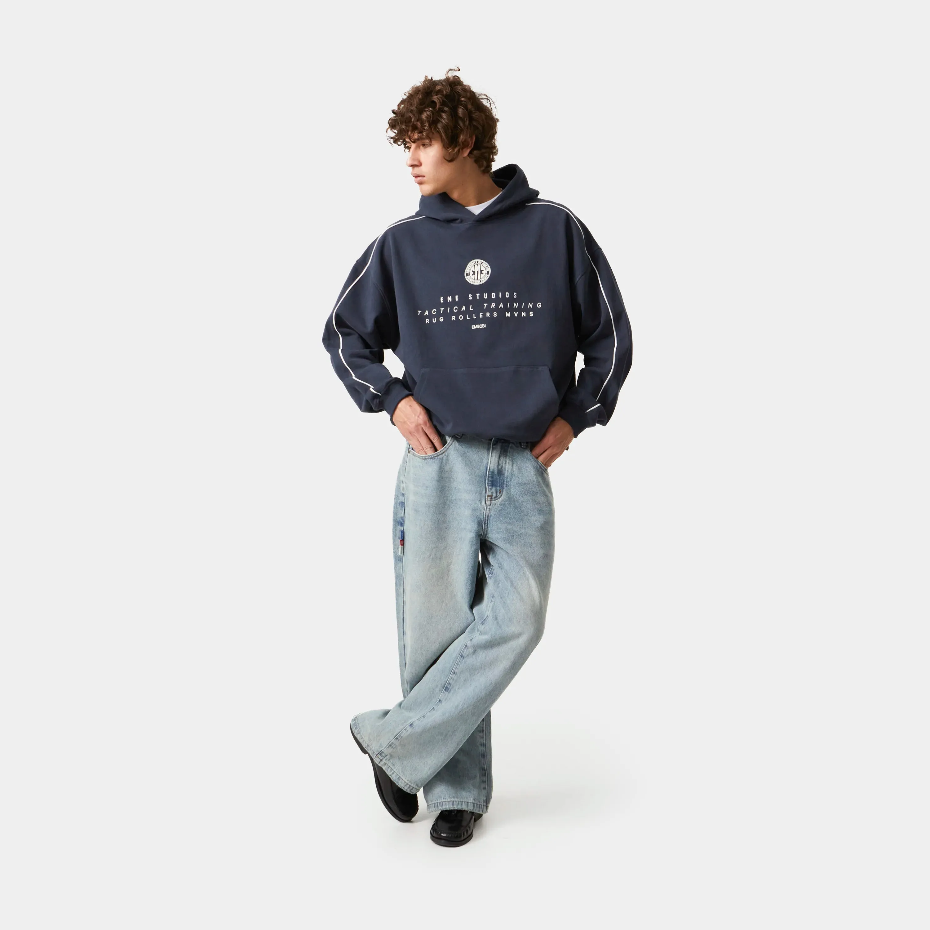 Fraser Navy Oversized Hoodie