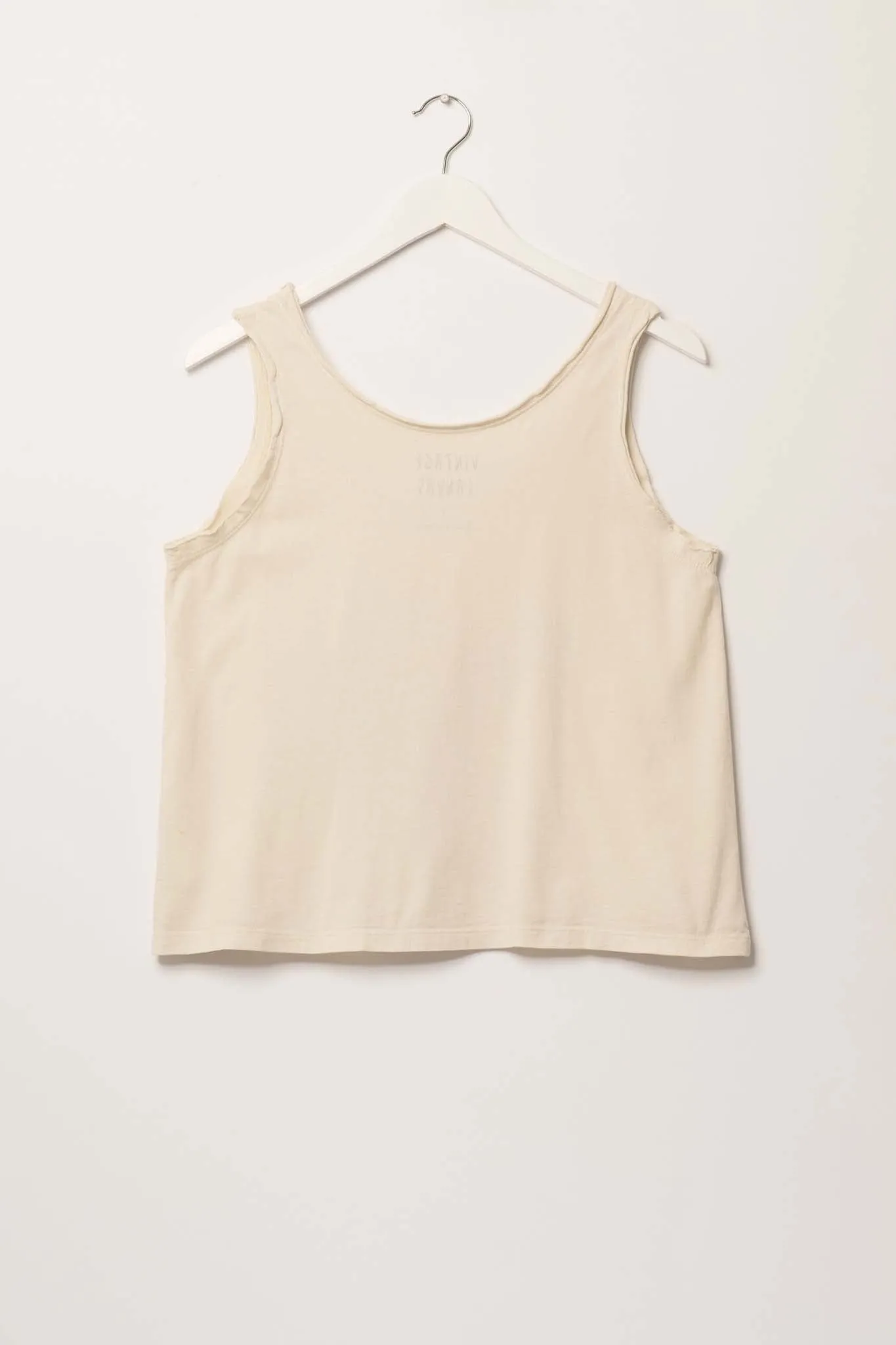 Freedom Vintage-Wash Raw-Edge Graphic Tank Top