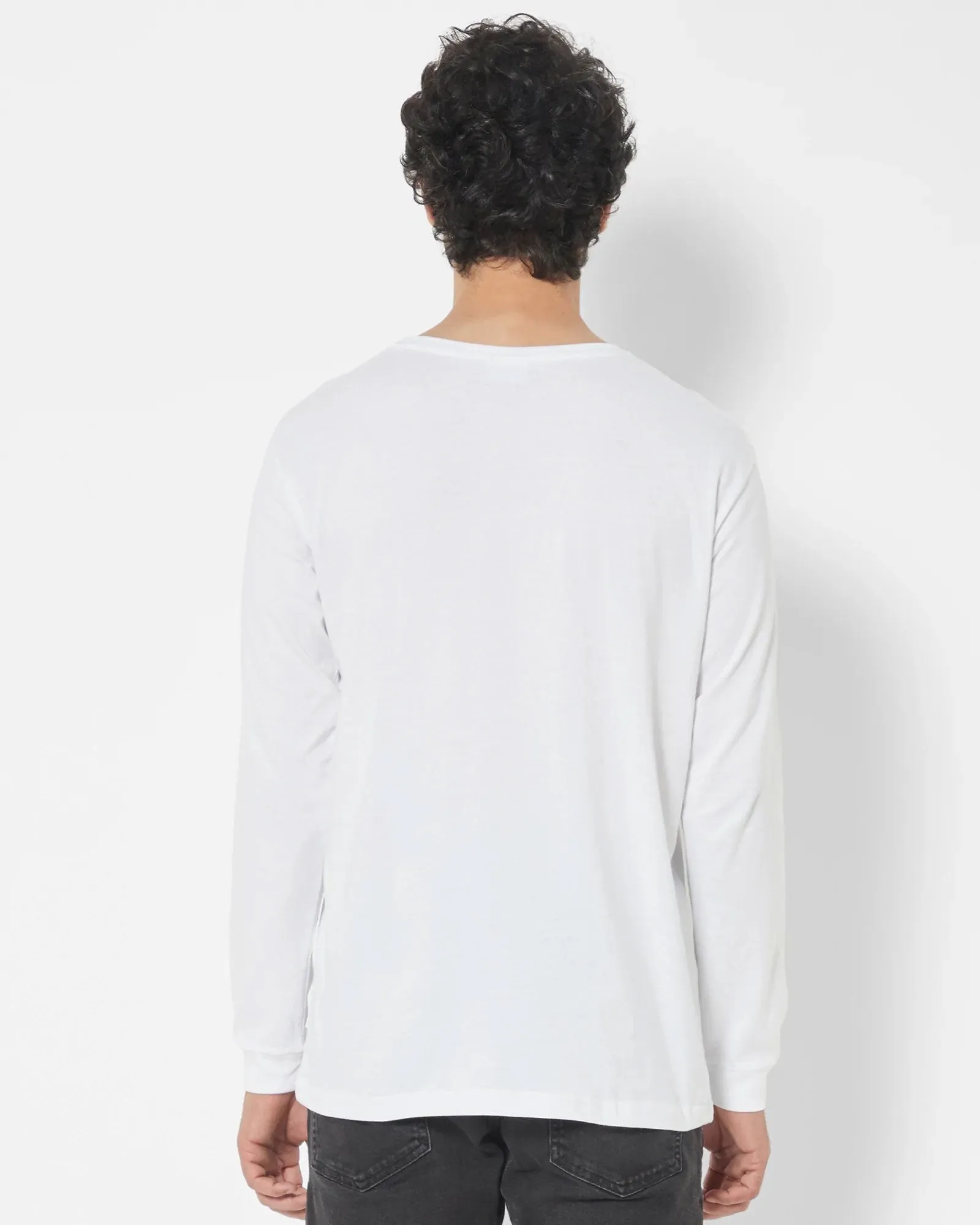 Full Sleeves Crew Neck: White