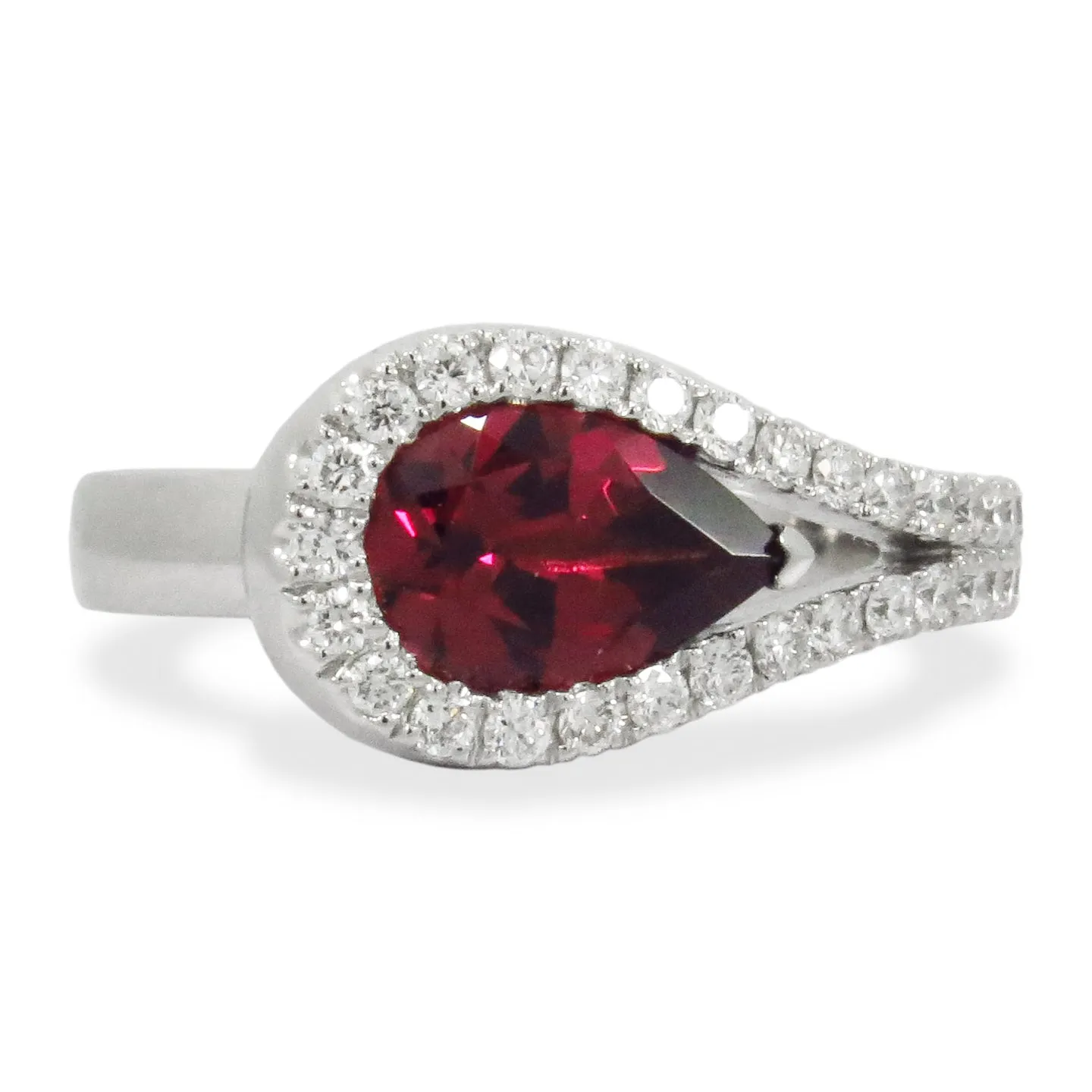 Garnet and Diamond Lasso Ring