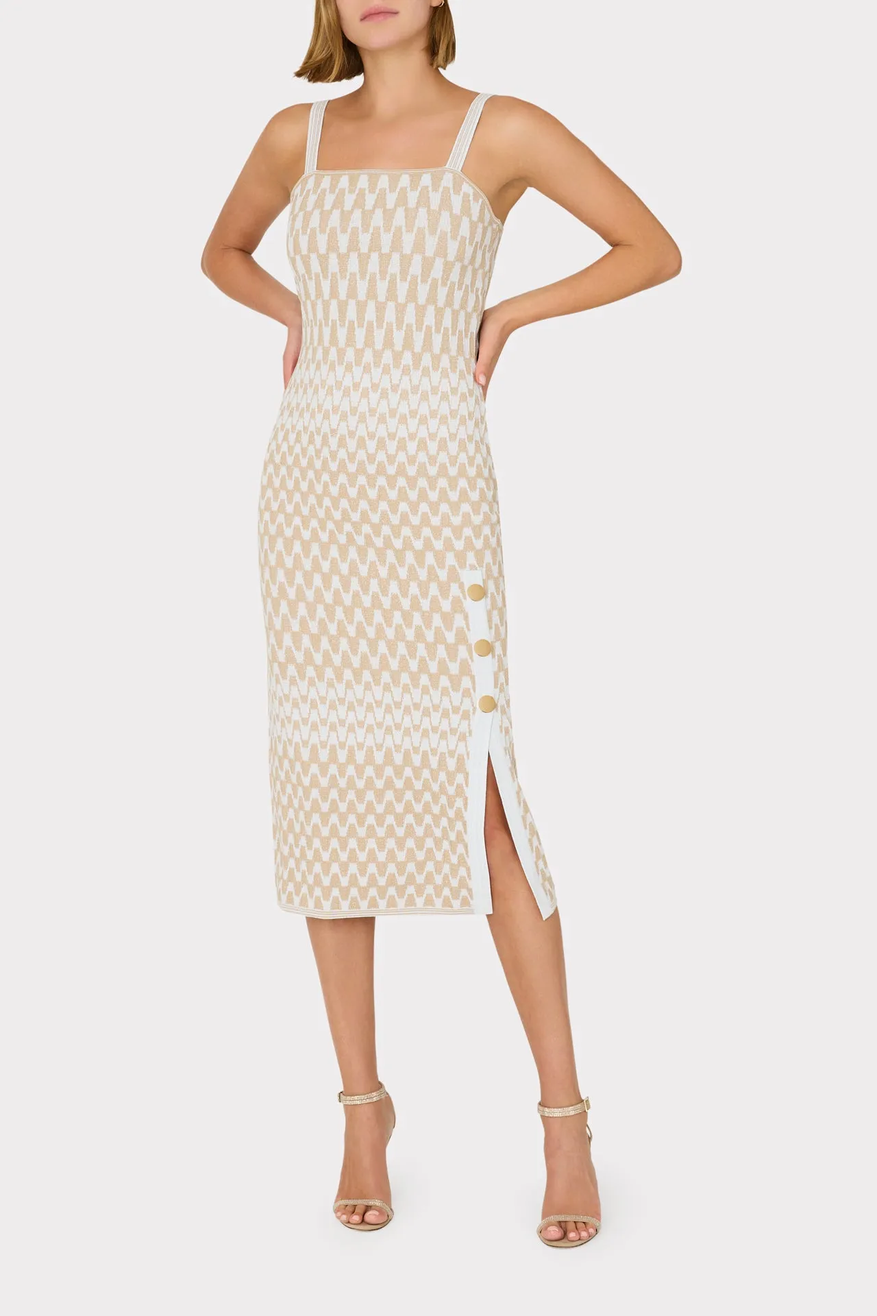 Gradient Zig Zag Midi Dress