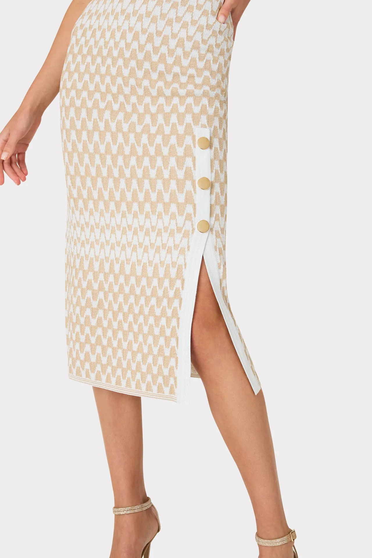 Gradient Zig Zag Midi Dress