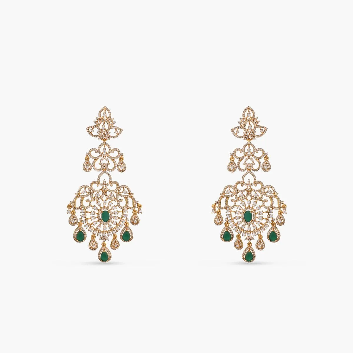 Grand Royal CZ Chandlier Earrings