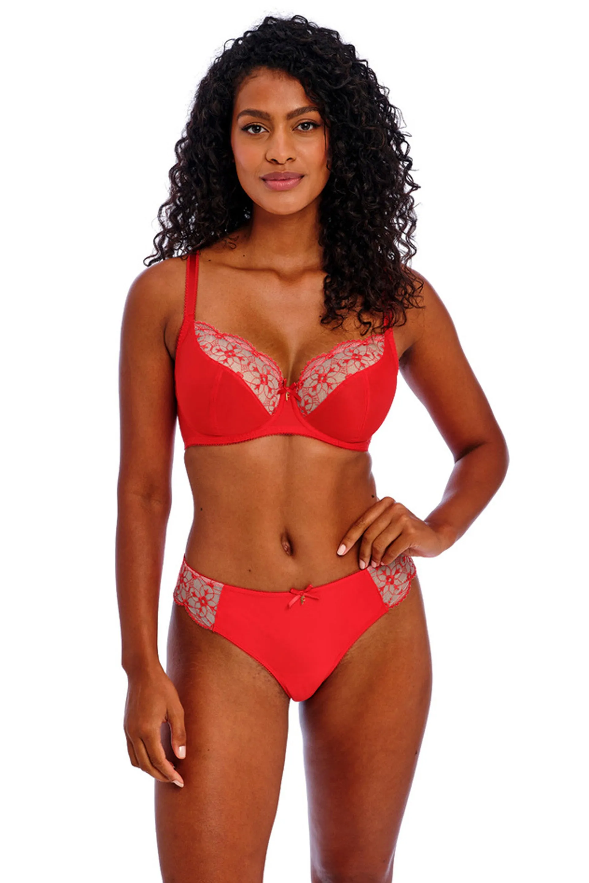 Hallie Plunge Bra Chilli Red