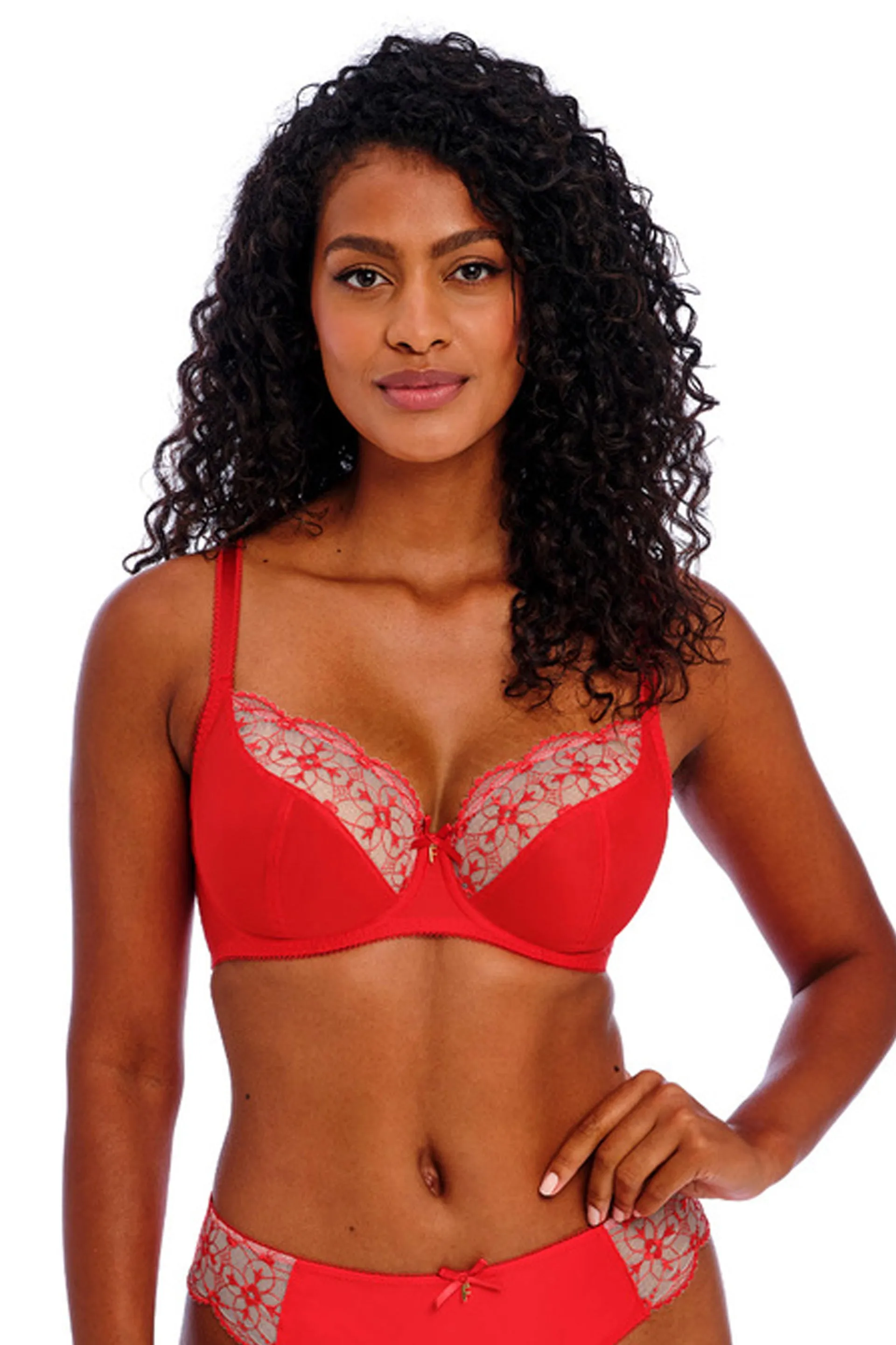 Hallie Plunge Bra Chilli Red