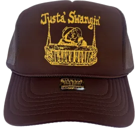 Justa Swangin' Brown Mustard Foam Trucker Cap