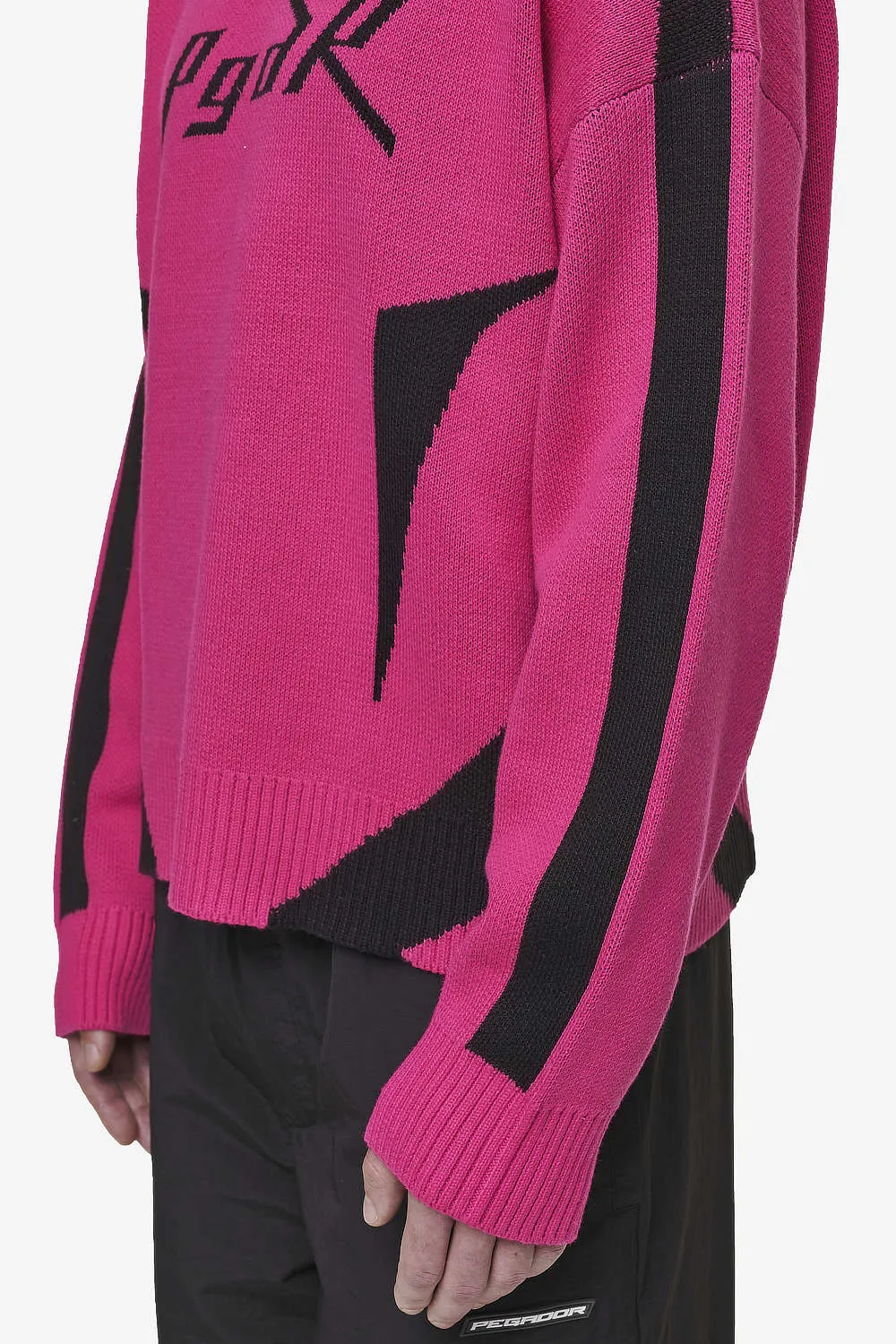 Kazan Boxy Knit Sweater Virtual Pink Black