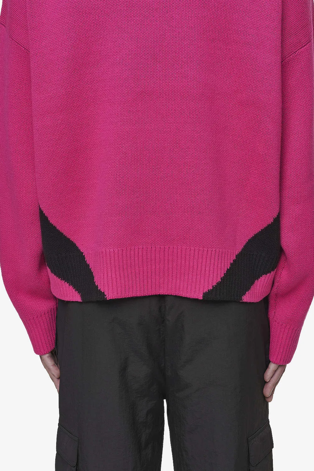 Kazan Boxy Knit Sweater Virtual Pink Black