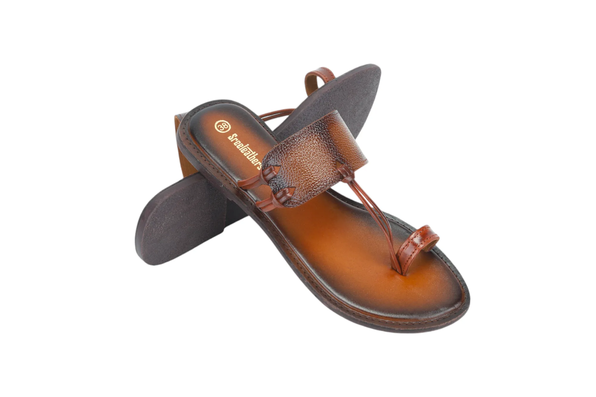 LADIES FLAT LEATHER CHAPPAL 996074