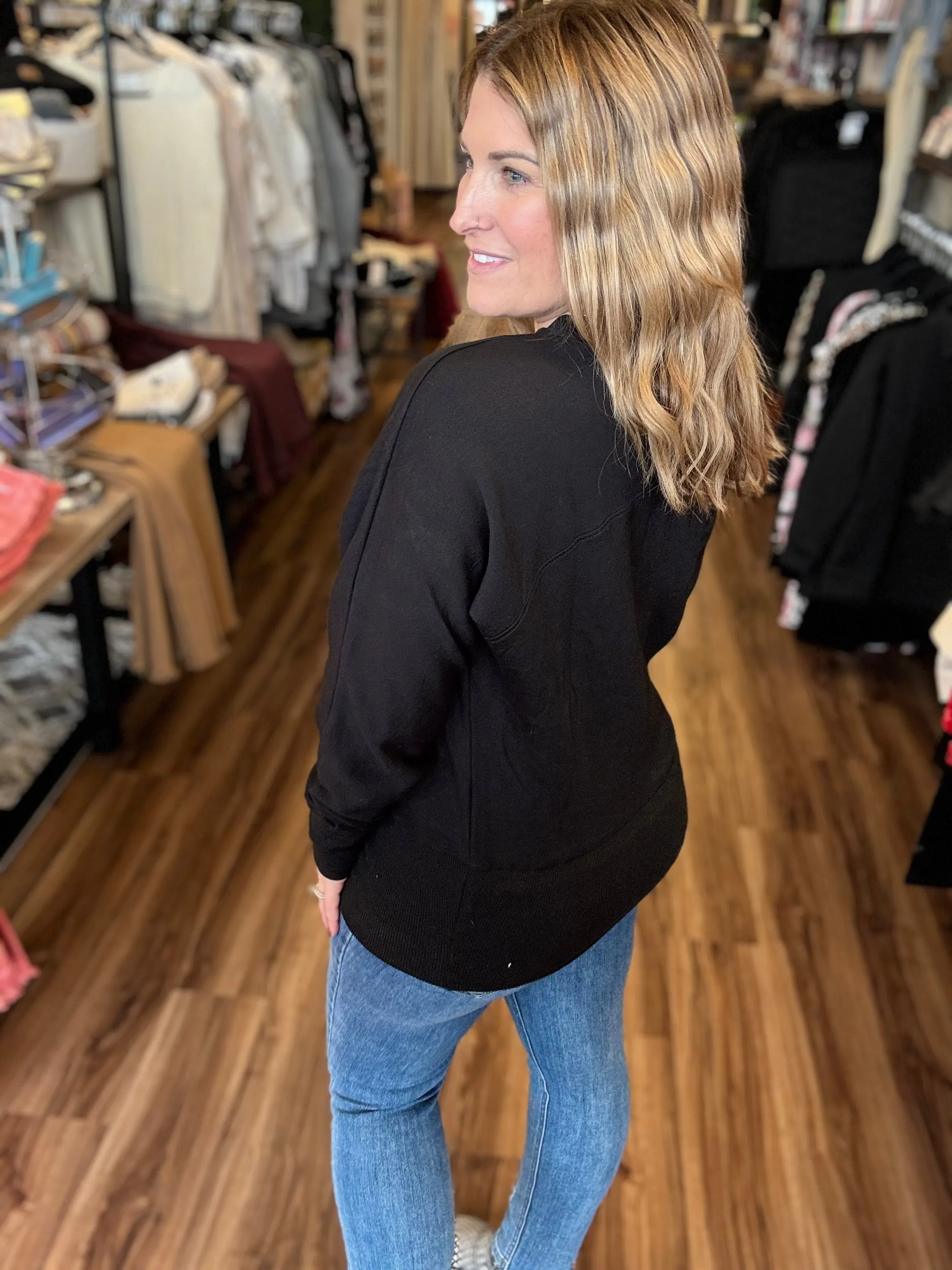 Lauren - Brushed Dolman Sleeve Crew Neck