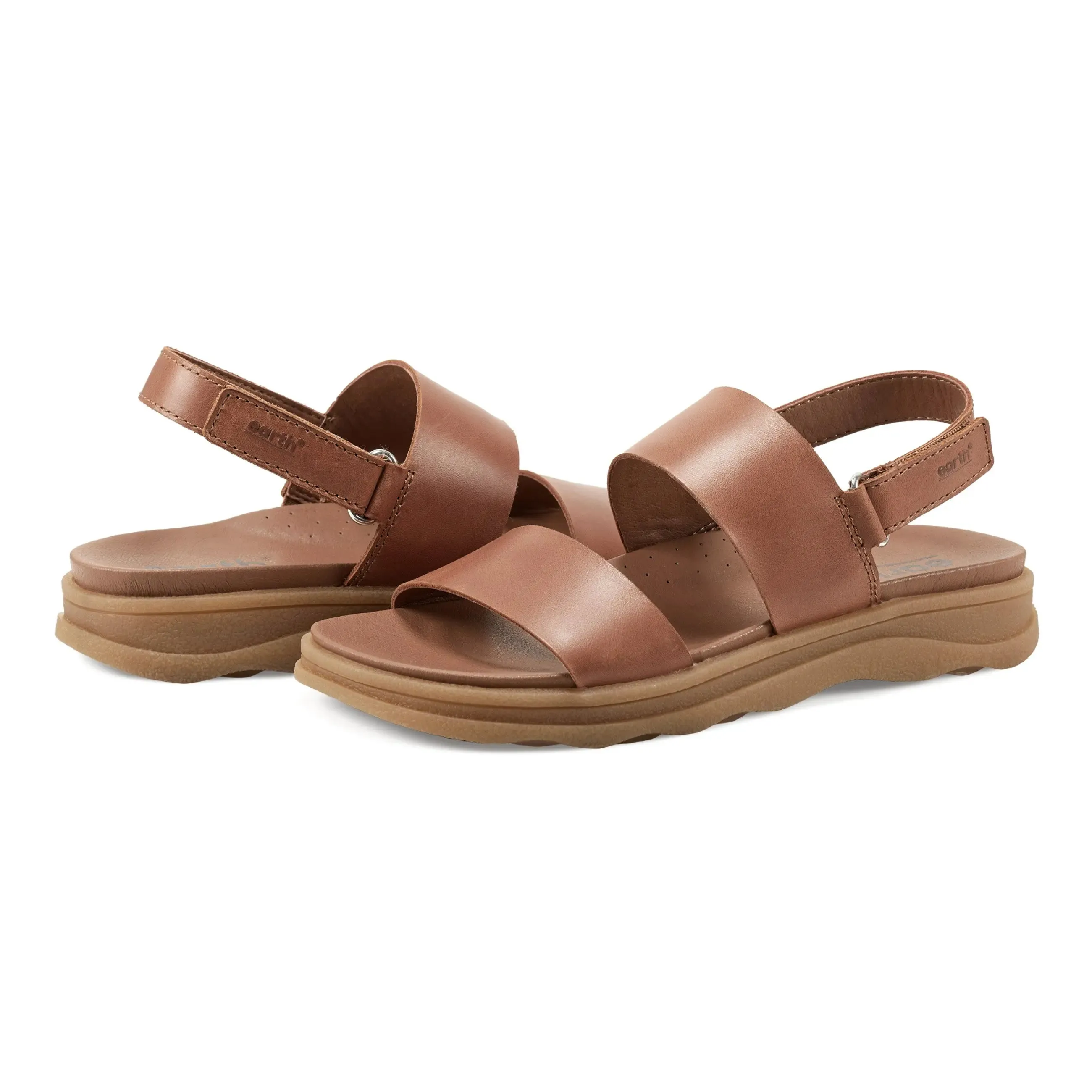 Leah Round Toe Strappy Casual Flat Sandals