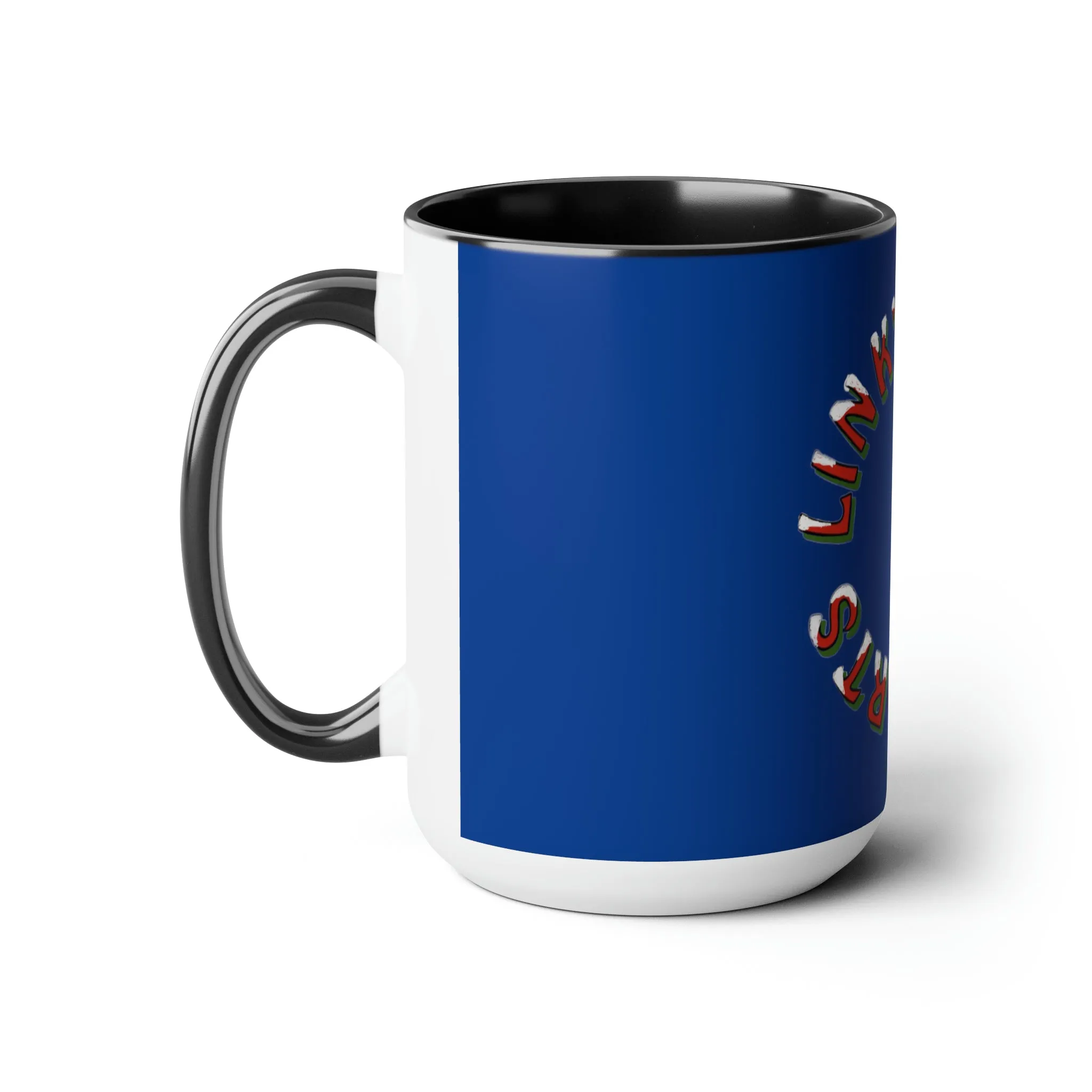 Link's Martial Arts Holiday Logo Two-Tone Coffee Mugs, 15oz