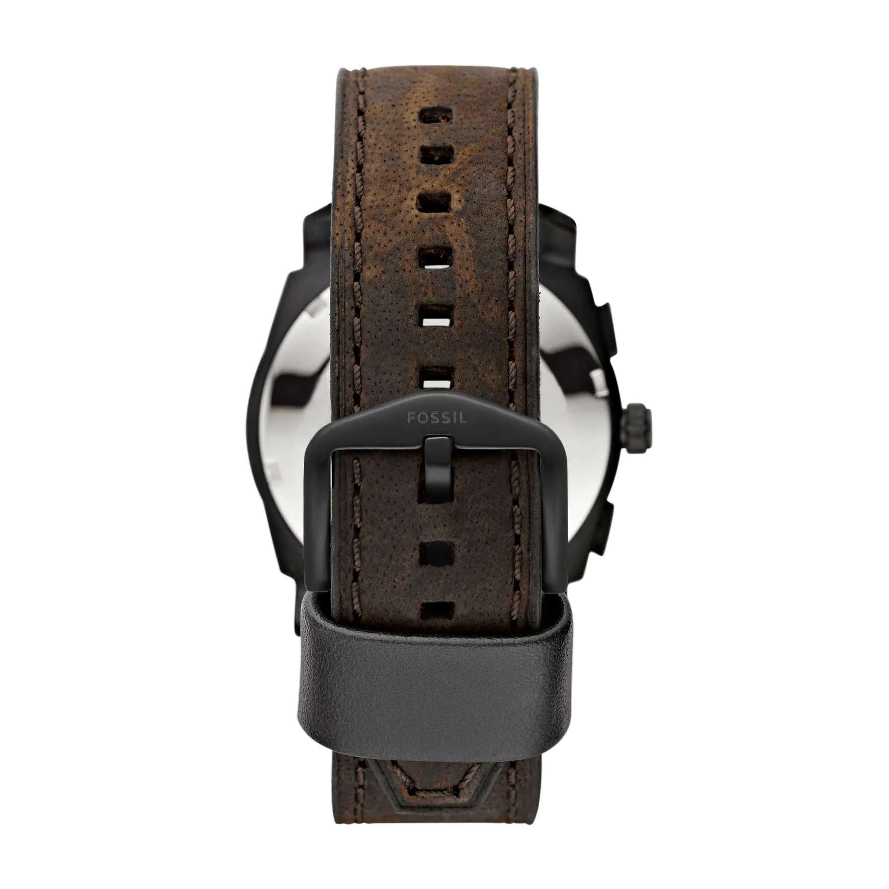 Machine Mid-Size Chronograph Brown Leather Watch