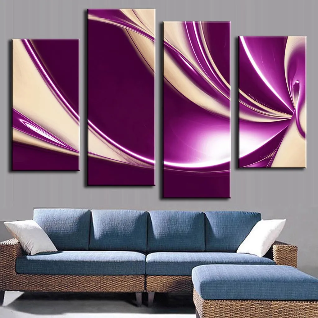 Modern Purple Swirls