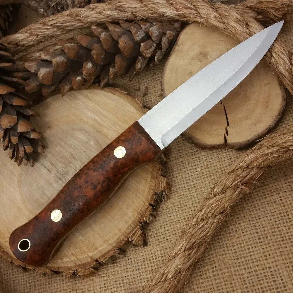 Mountaineer: Spalted Black Ash Burl & Brown Canvas