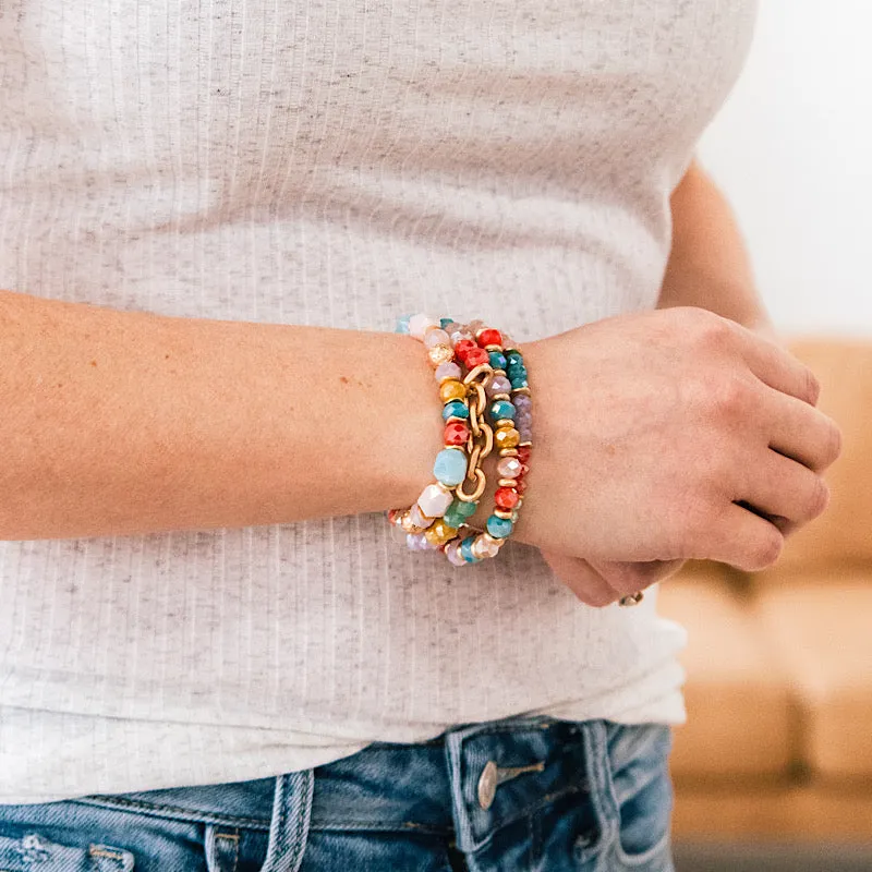 Multi-Color Beaded Bracelet Set