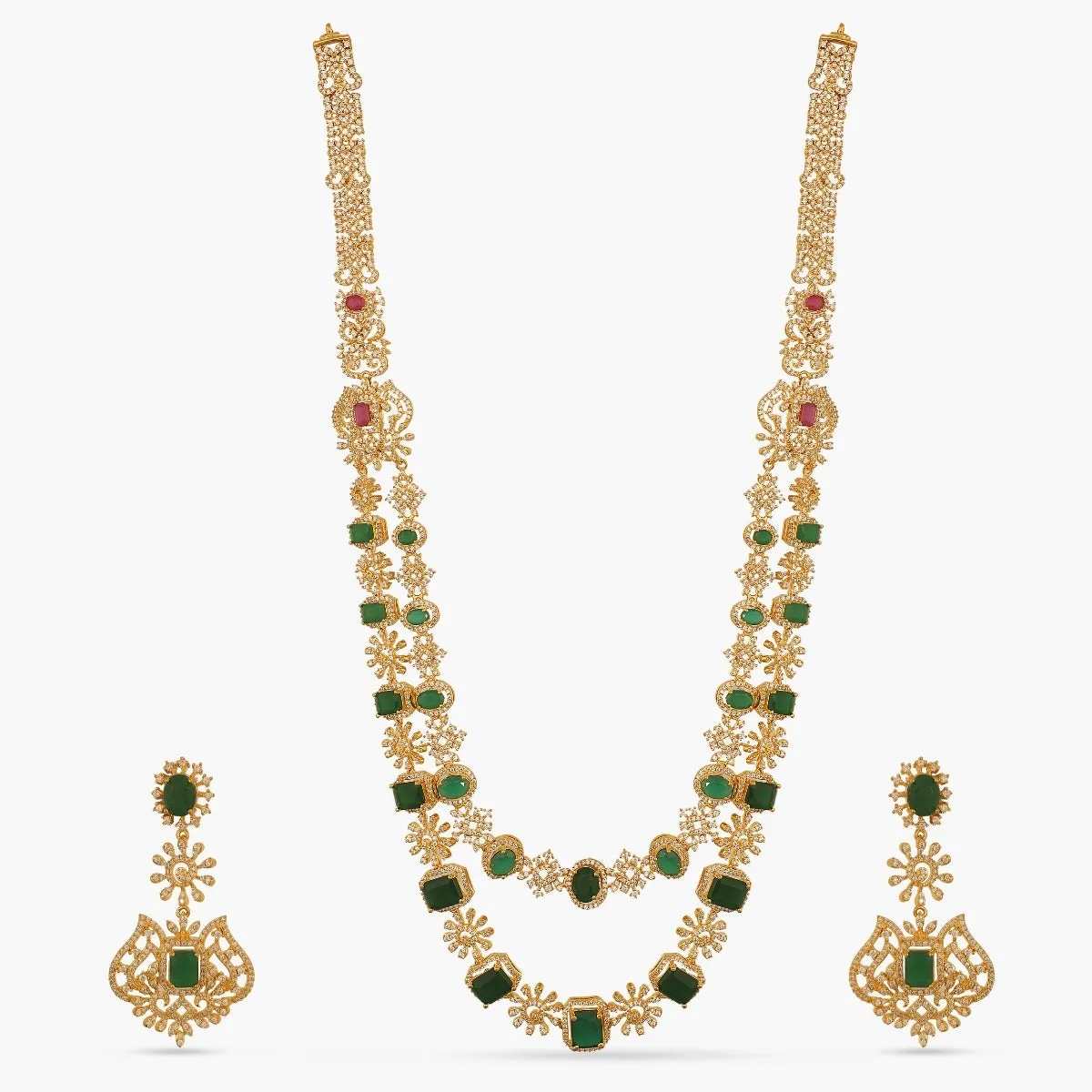 Nabah Nakshatra CZ Long Necklace Set