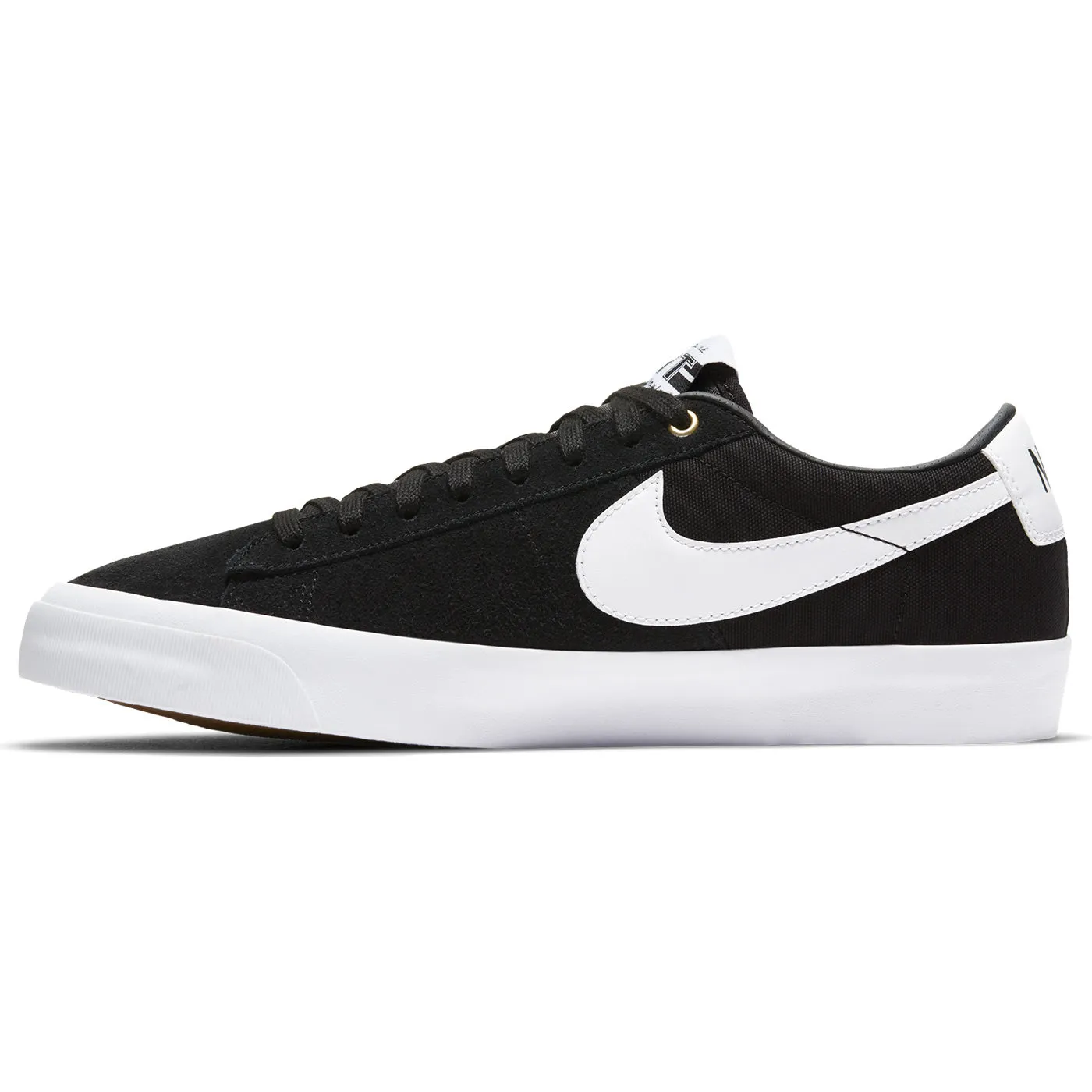 Nike SB Zoom Blazer Low GT Shoes - Black/White/Black-Gum