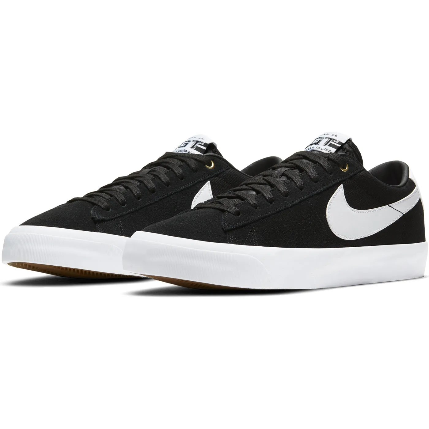 Nike SB Zoom Blazer Low GT Shoes - Black/White/Black-Gum