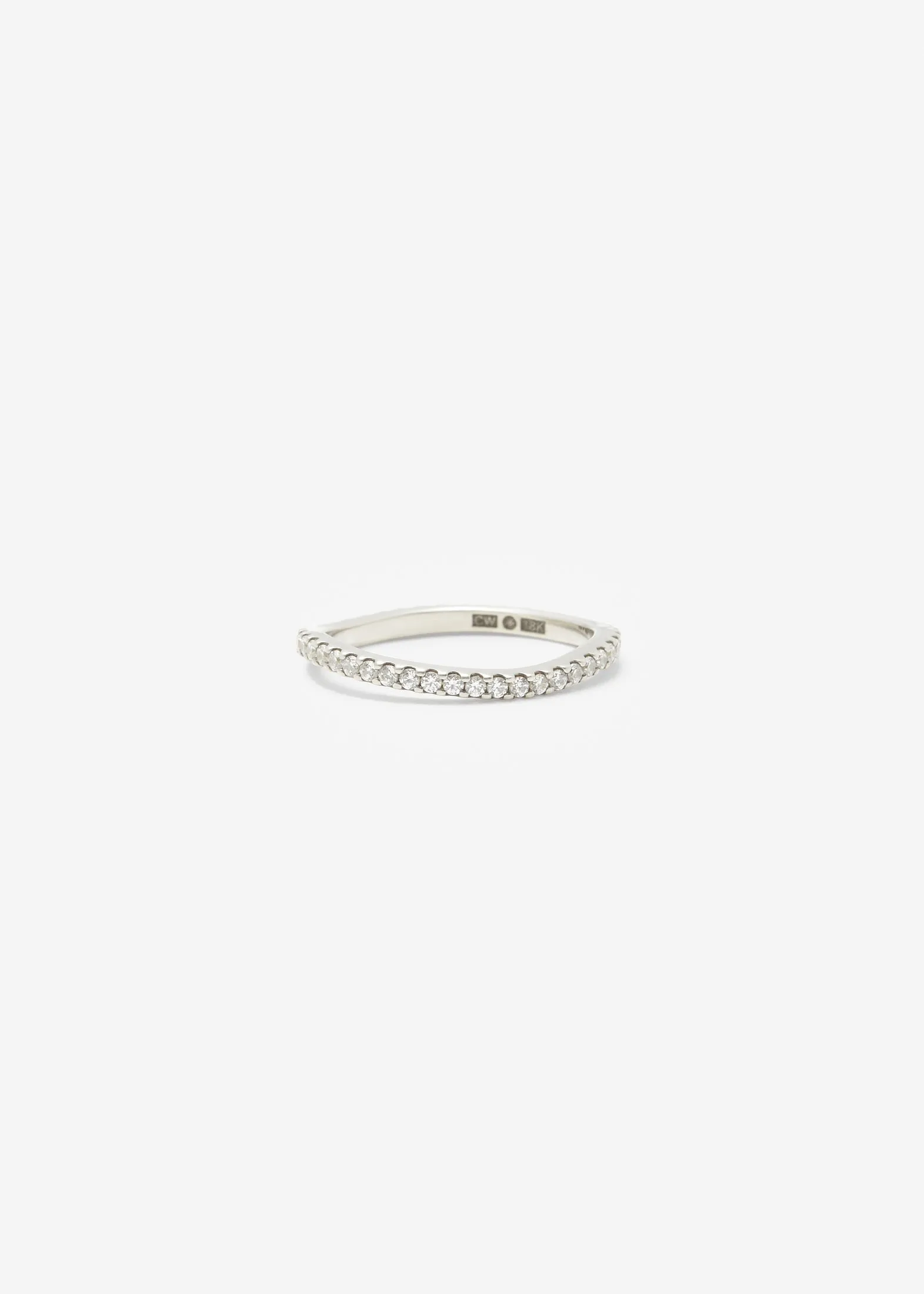 Organic Scallop Set Full Eternity Band 0.01 ct