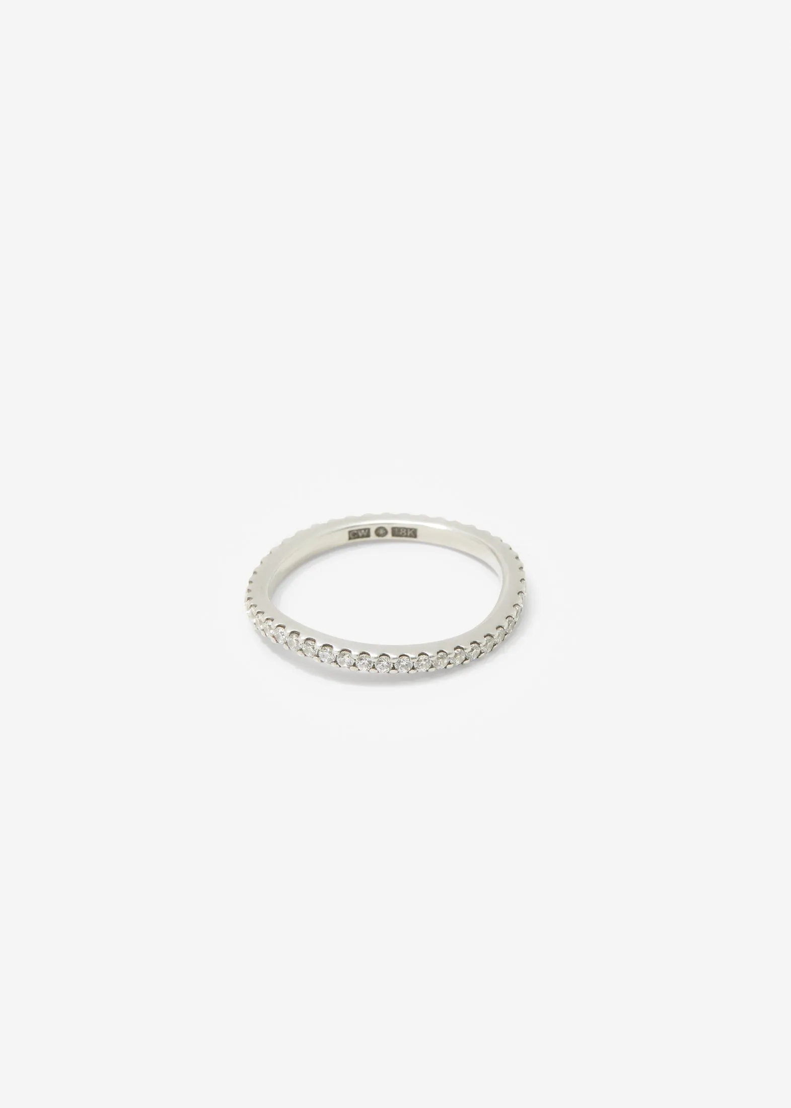 Organic Scallop Set Full Eternity Band 0.01 ct