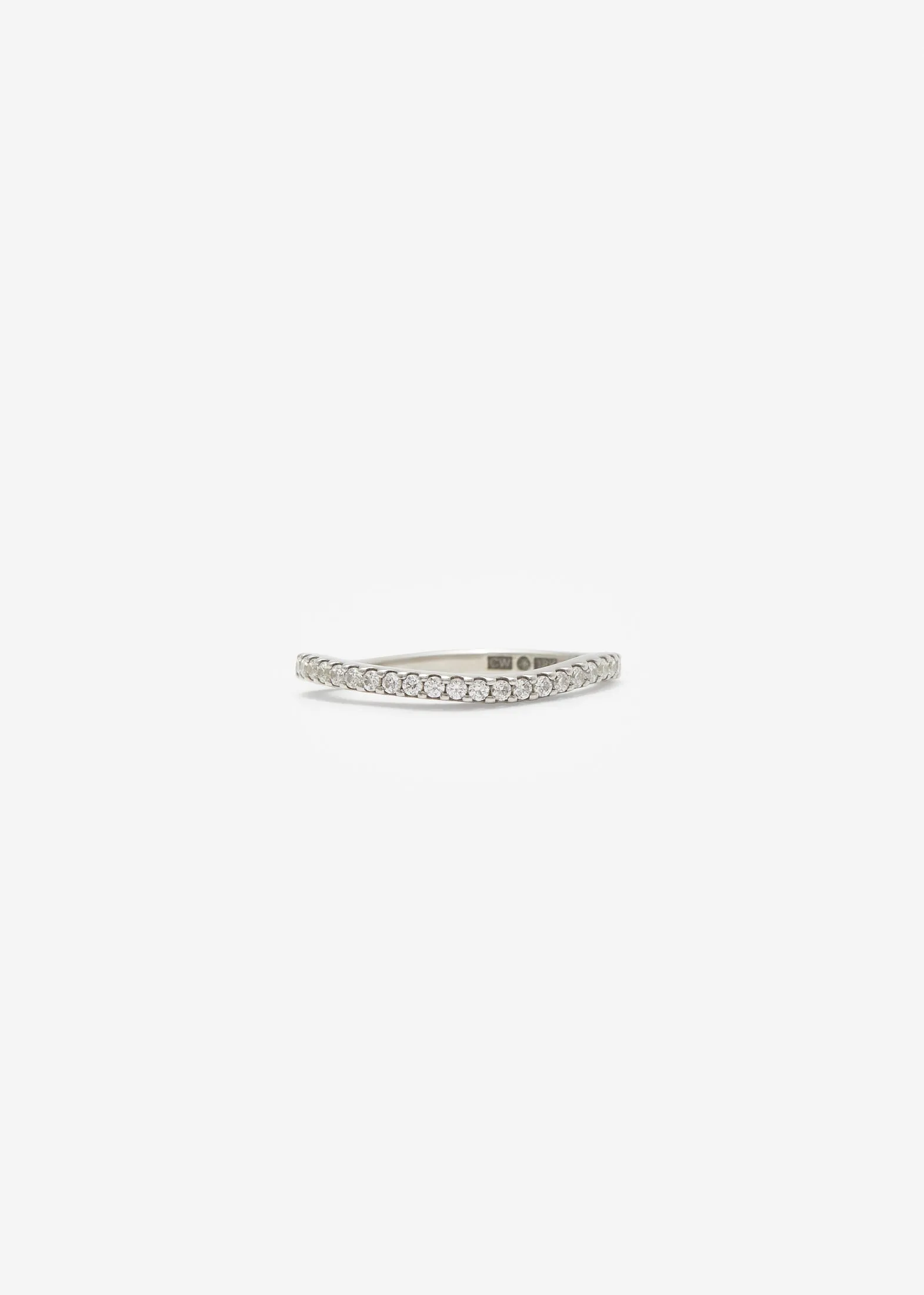 Organic Scallop Set Full Eternity Band 0.01 ct