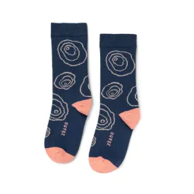 Oyster - Organic Cotton Crew Socks - Navy